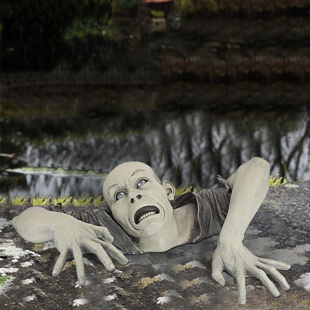 Хэллоуин Ползущий Зомби Ужас Реквизит Садовая Статуя Наружная Оформление Кладбища