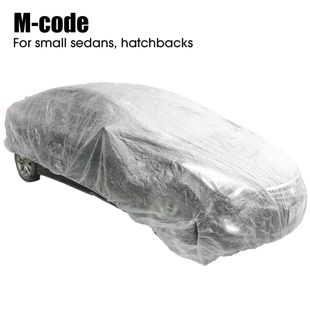Disposable Transparent Car Cover Universal Thickened PE Film Car Rainproof Dust Prevention Cover Automatic Exterior Accessories