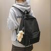 Schoolbag Japanese men's schoolbag Korean version of simple and versatile solid color student schoolbag unprinted junior high school student Mori in
