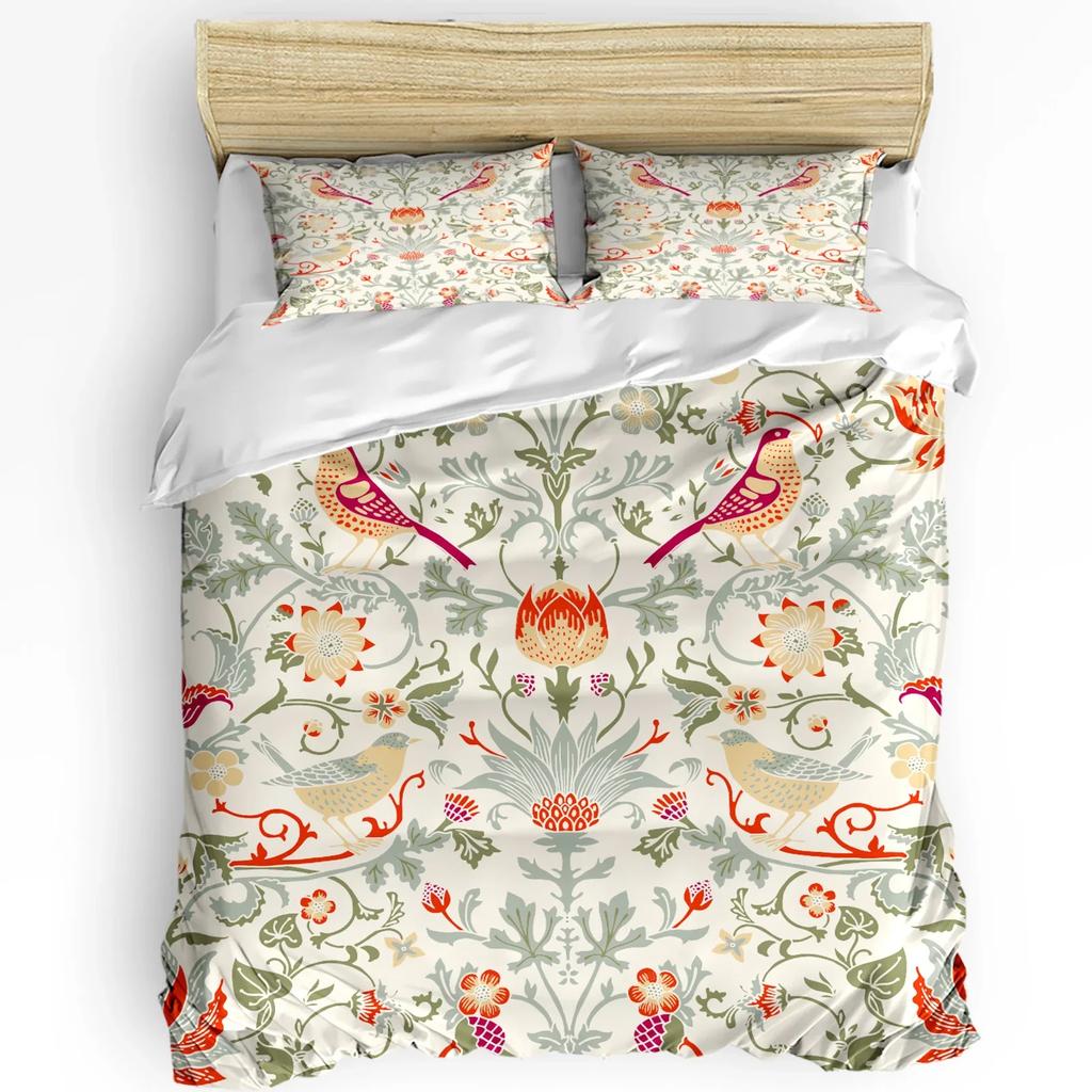 Plant Flower Hummingbirds Bedding Set 3pcs Boys Girls Duvet Cover Pillowcase Kids Adult Quilt Cover Double Bed Set Home Textile