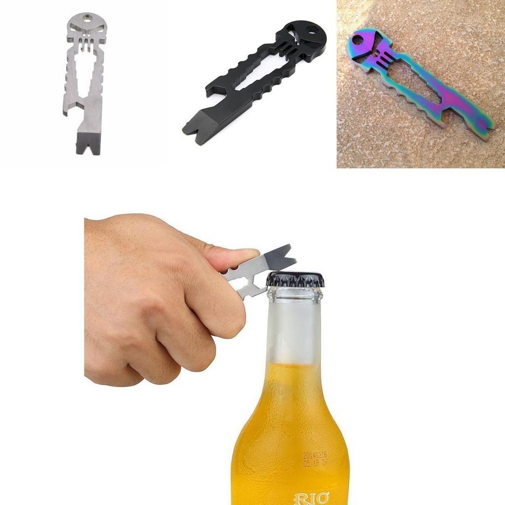 Edc Punisher Skull Multi-functional Survival Pocket Tool Keychain Self-help Kit With Premium Quality Materials For Everyday Adventures