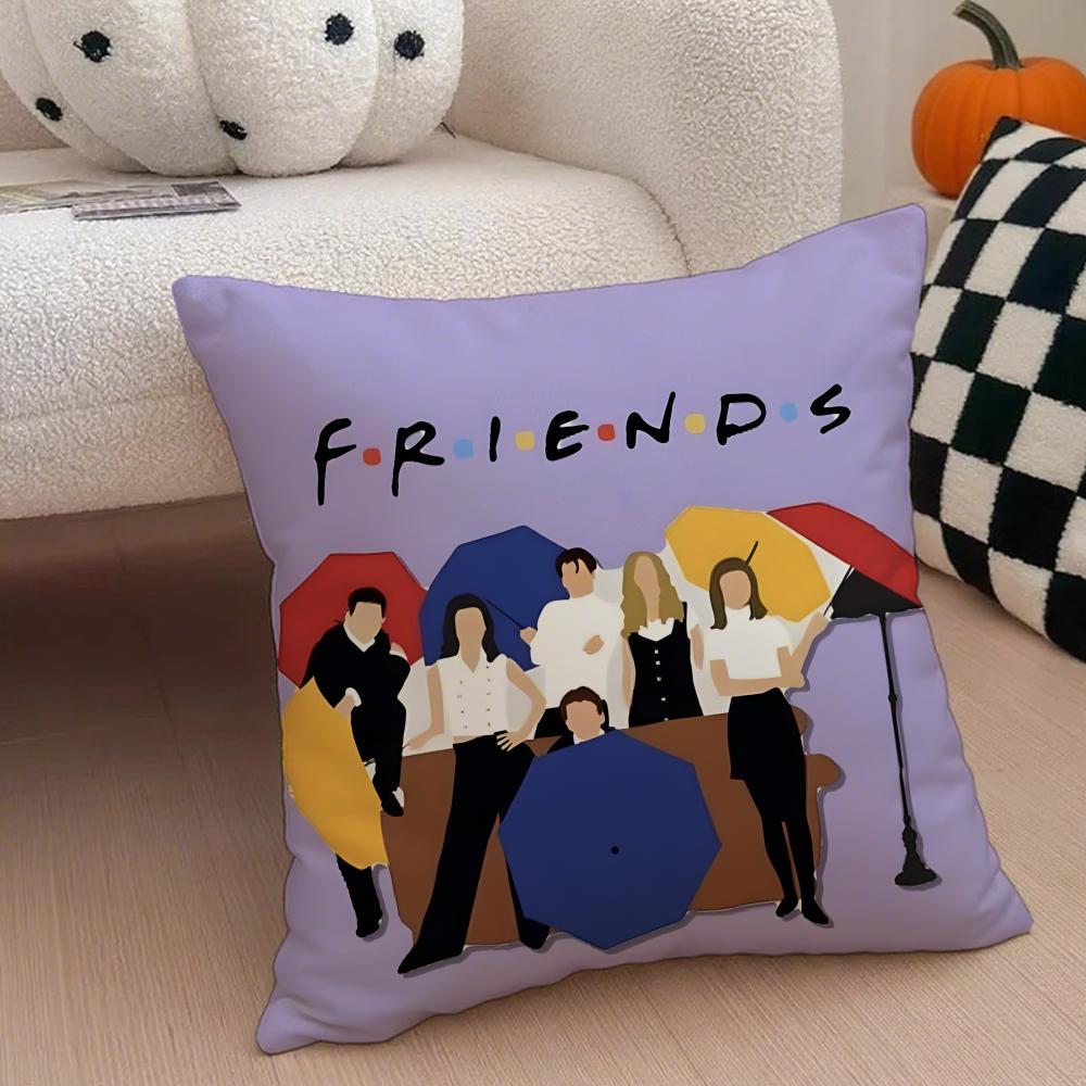 Nostalgic pop fashion FFriends TV Cushion Cover Throw Pillow Cover Hidden Button Durable Polyester Chair Cushion