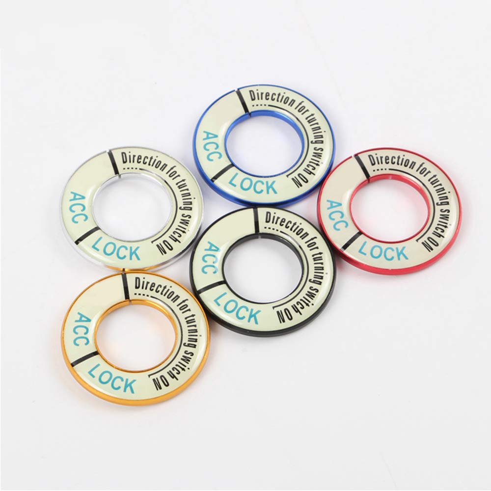 Кольцо кнопки запуска двигателя Декоративная крышка переключателя Аксессуары для украшения Простая установка Совместимость с ночной флуоресцентной лампой для Peugeot 3013073008408508