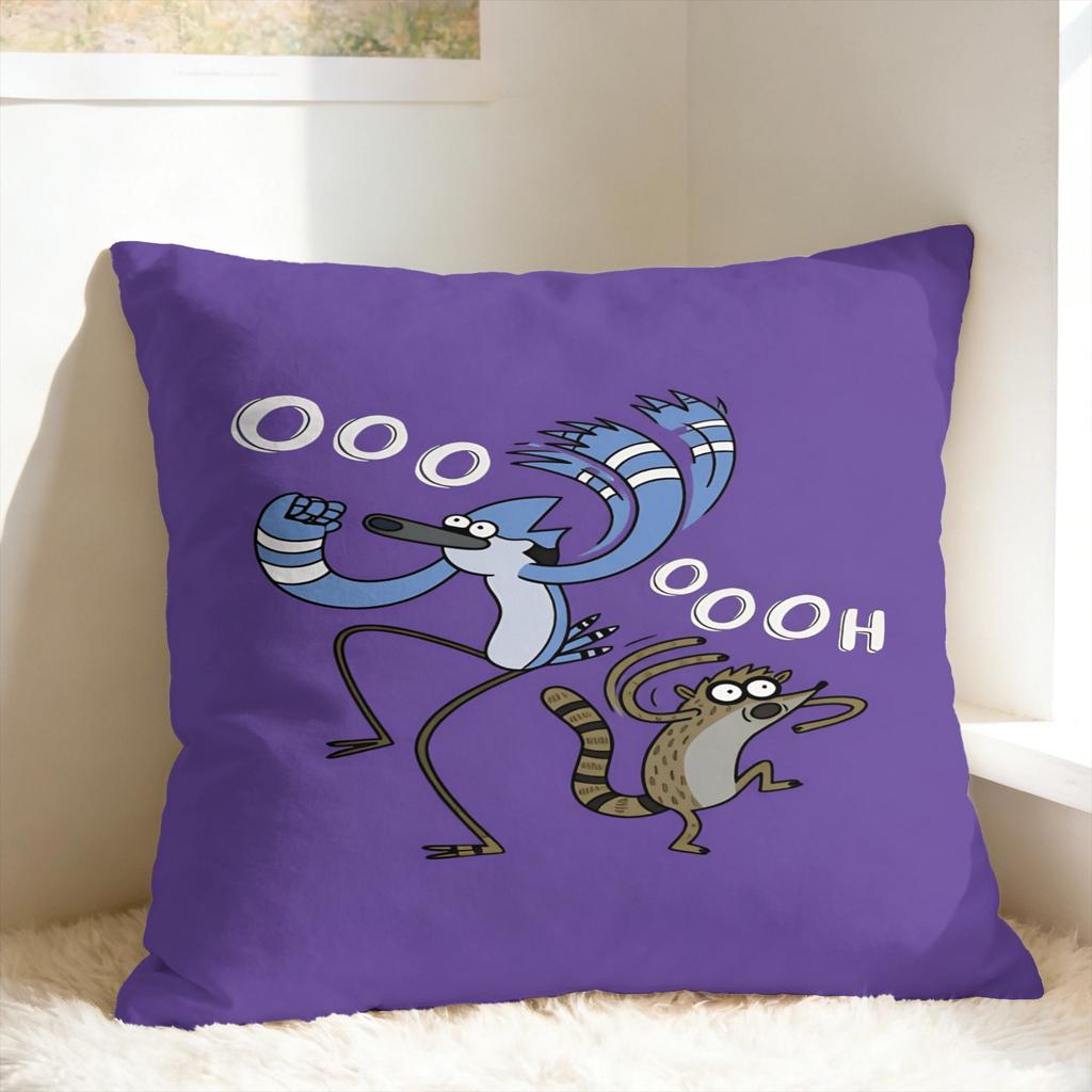 RRegular Show Pillow Case Graphic Pillow Cover Vintage Pillowcases For Living Room Sofa