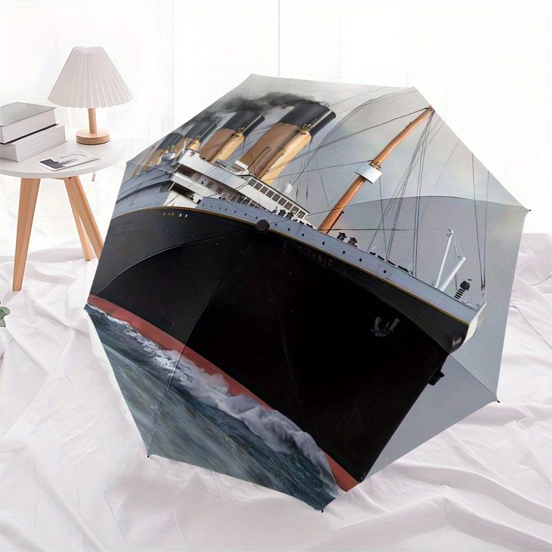 1pc Titanic, Ocean Themed High-quality Umbrella,Automatic Opening and Closing Umbrella,Multi-functional Umbrella G0811182