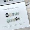 HANDMADE Artificial Nail Contrasting Stars Fantasy Interstellar Phototherapy Nails Reusable and Removable Nails