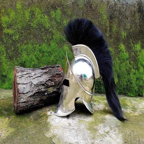 Silver Finish Spartan Helmet King Leonidas Helmet 300 Movie Great Spartan Warrior Helmet Gift