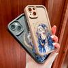 For iPhone 16 15 14 13 12 11 Pro Max XS Max XR X SE 8 7 Soft Silicone Exotic Style White-Haired Girl Pattern Full Lens Protect Phone Case Cover