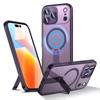 Clear Magnetic Metal Bracket Holder Case For For Iphone 17 16 15 14 Plus 13 12 11 Pro Max For Magsafe Camera Protection Bumper Cover
