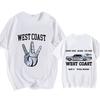 Back Printing West Coast T Shirt Short Sleeve High Quality Cotton Tee-shirt Funko Pop Harajuku Tshirt Ropa Hombre O-neck Clothes