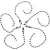 4 Inch Stainless Steel Ball Bead Cha Connector Clasp Extension Keychain Tag K