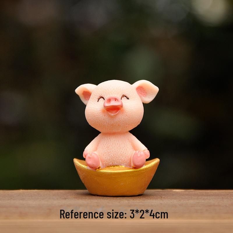 Украшение для семьи поросят из мультяшной смолы: Украшения для микроландшафта, цветочного горшка, аквариума, аквариума и торта