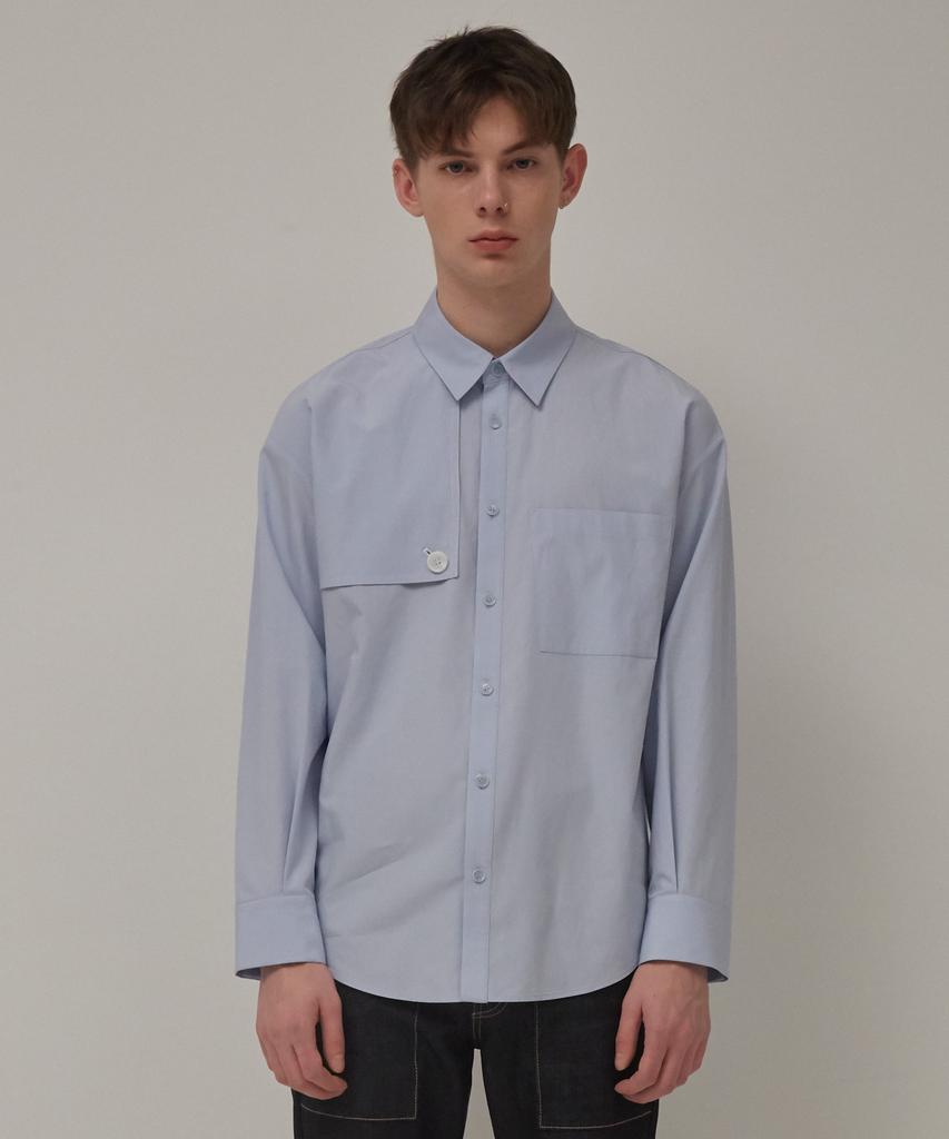 MUGUET Trench Shirts (Sky Blue)