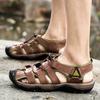 Новые мужские сандалии из коровьей кожи, летние дышащие кроссовки для ходьбы для мужчин, спортивная обувь для отдыха на открытом воздухе, нескользящая обувь, повседневная обувь, большой размер 48