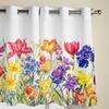 Spring Flowers Watercolor Window Curtains for Living Room Luxury Bedroom Curtain Kitchen Blinds Drapes Curtains