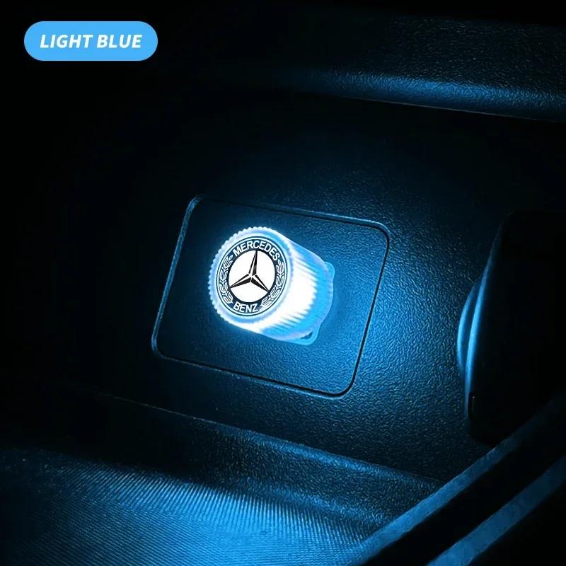 Автомобильная наклейка USB светодиодная подсветка для автомобиля Атмосферная подсветка салона автомобиля Автоаксессуары для Mercedes Benz AMG W204 W205 W203 W211 W213 W201