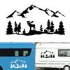 Stylish Vinyl Sticker Durability Removable Sun-proof Long-term Trees Mountain Vinyl Art Sticker for Truck