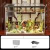 Transparent Desktop Aquarium with Lid Turtle Tank Durable Ecological Water Tank  for Home