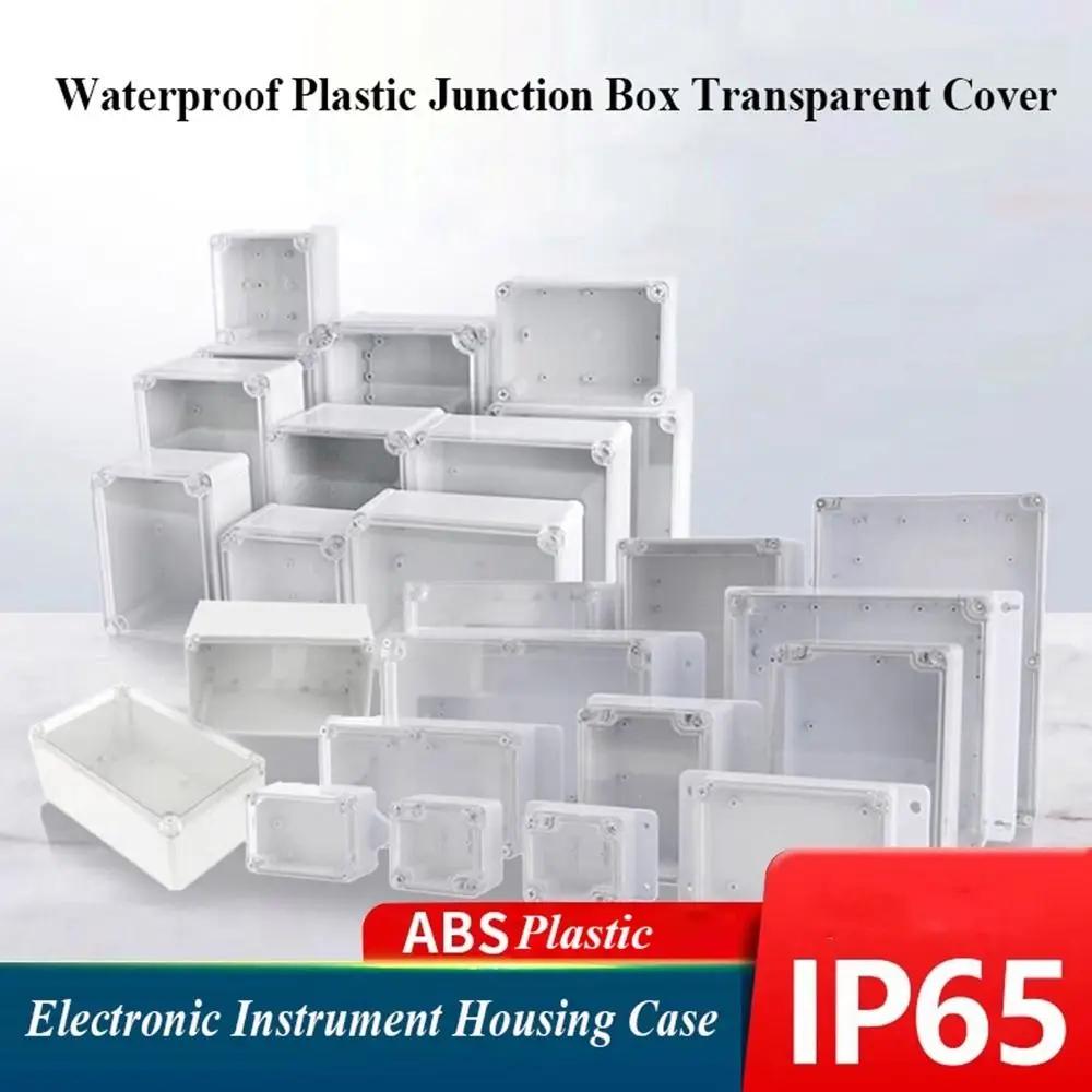 New Waterproof Outdoor Junction Box Plastic Transparent Electronic Instrument Housing Case 10 Styles Enclosure Cover