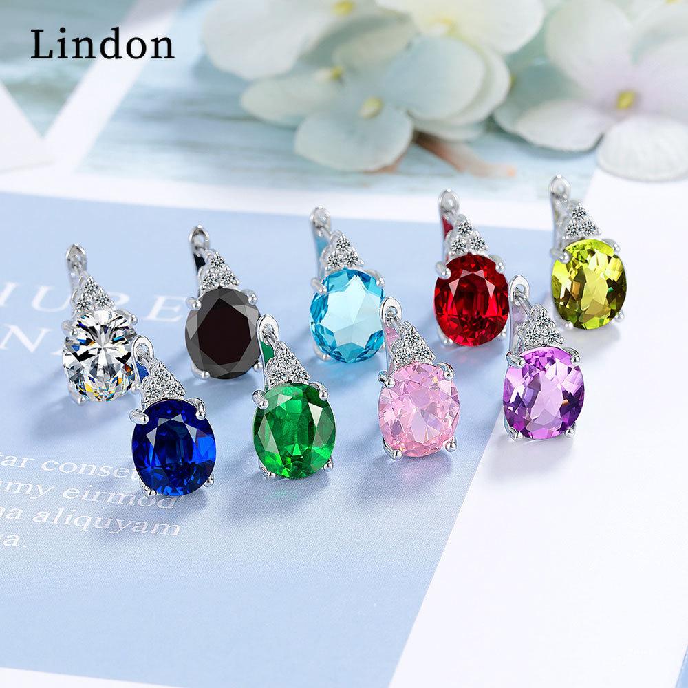 Lindon Fashion Copper Alloy Zircon Jewellery Drop Earrings For Women Wedding Party Gifts