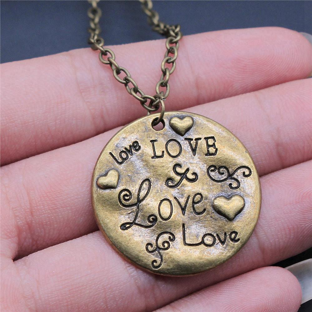 Любовь Сердце Мир 45 см или 70 см Длинная Цепочка Ожерелье Женские Украшения Юбилей Новые Находки и Компоненты