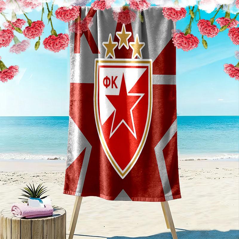 Crvena zvezda Print Beach Towel, Large Soft Quick Dry Towel for Beach Camping Swimming