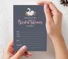 Inkdotpot 30A  SwanA  Fill-In Style Bridal Shower Invitations Wedding Blank