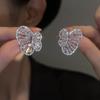 Elegant Diamond Butterfly Wing Earrings, S925 Silver, Versatile Two-Way Wear, Advanced Style Jewelry for Women.