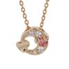 Серебряное ожерелье с подвеской Микки Мауса и розовым золотом, кубический цирконий [Disney] (VPCDSW0025)