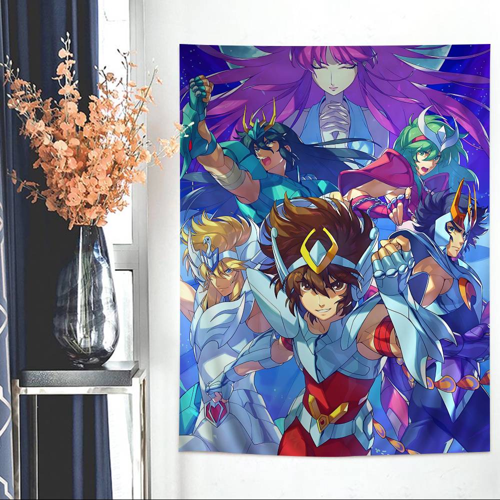 Японское Горячее Аниме Saint Seiya Мультяшный Гобелен Искусство Научная Фантастика Комната Домашний Декор Настенные Листы