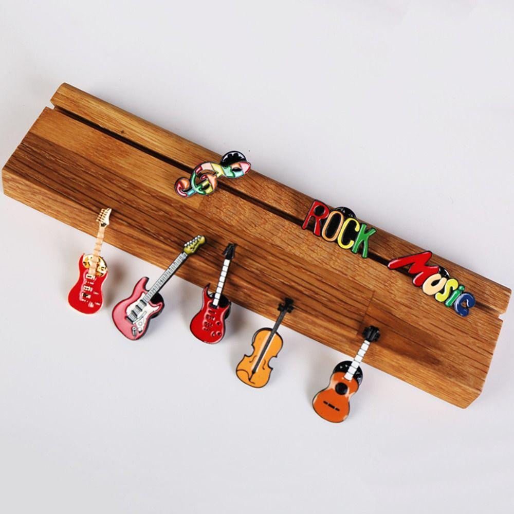 Ukulele Rock Bag Pins Musical Instrument Violin Pin Fashion Enamel Pin Backpack Decoration