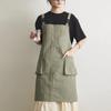 Polyester Japanese Apron with Pockets Kitchen Apron Fashion Work Apron Catering Industry