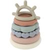 Veneer Eye Stacking Silicone Ring Teether 6-piece Set Korean Childrens Toys
