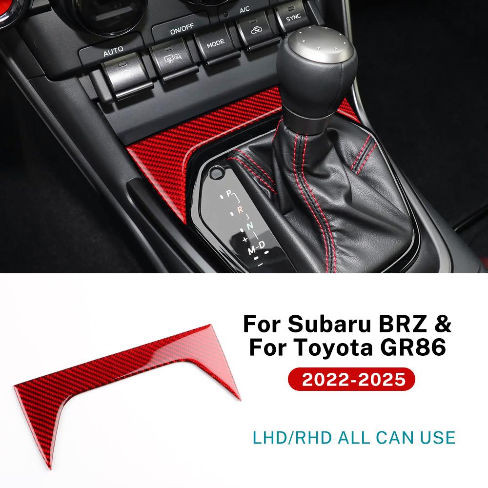 For Subaru BRZ Toyota GR86 2021 2022 2023 2024 2025 Real Soft Carbon Fiber Sticker LHD RHD Center Console Shift Panel Trim