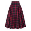 Женская повседневная свободная клетчатая большая юбка с высокой талией