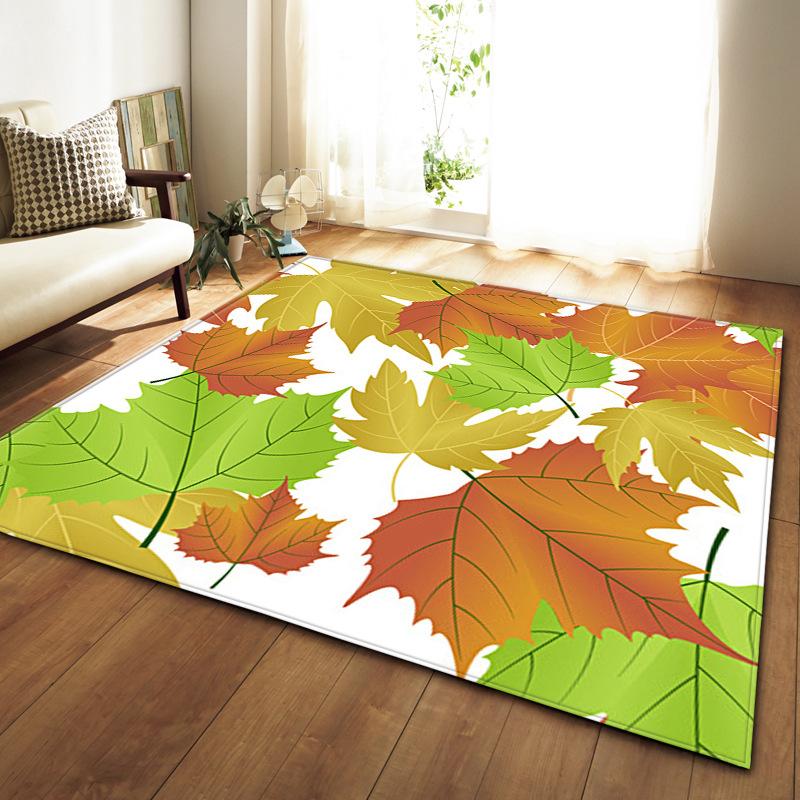 Осенний ковер для гостиной, желтый ковер с кленовыми листьями, для гостиной, спальни, теплый, противоскользящий коврик для ног, украшение дома