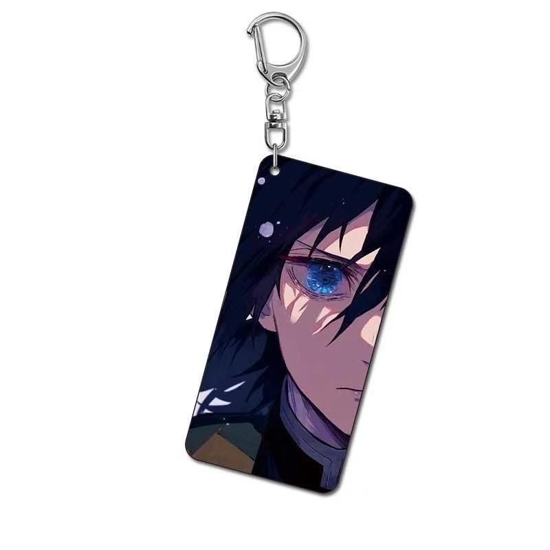 Брелок-подвеска Аниме Клинок, рассекающий демонов Kimetsu No Yaiba Камадо Тандзиро Двусторонний HD Подвеска для сумки Подарок для фанатов Реквизит для косплея Ювелирный подарок