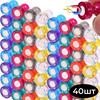 40pcs Strong Magnetic Thumbtacks Transparent Acrylic Color Magnetic Pins Whiteboard Teaching Magnet Thumbtacks