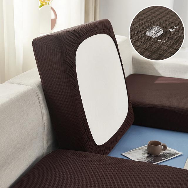 Waterproof Jacquard Sofa Seat Cushion Cover For Living Room Kids Furniture Protector Polar Fleece Stretch Sofa Covers Removable