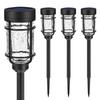 GIGALUMI Solar Garden Lights, Outdoor Waterproof Solar LED Pathway Lights for Gardens and Glass, Solar Powered, Light Sensor, High Brightness,