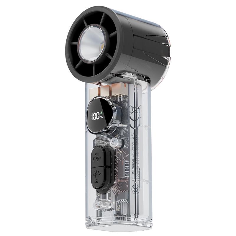 Portable Mini Silent Fan with Smart Display & USB Charging