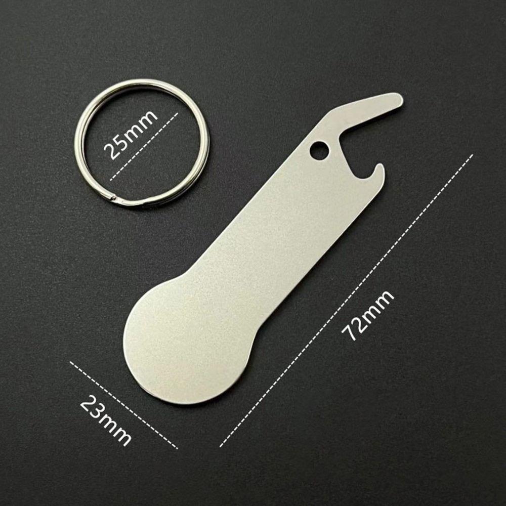 Removable Shopping Trolley Tokens Stainless Steel Shopping Carts Key Release Key Keychains