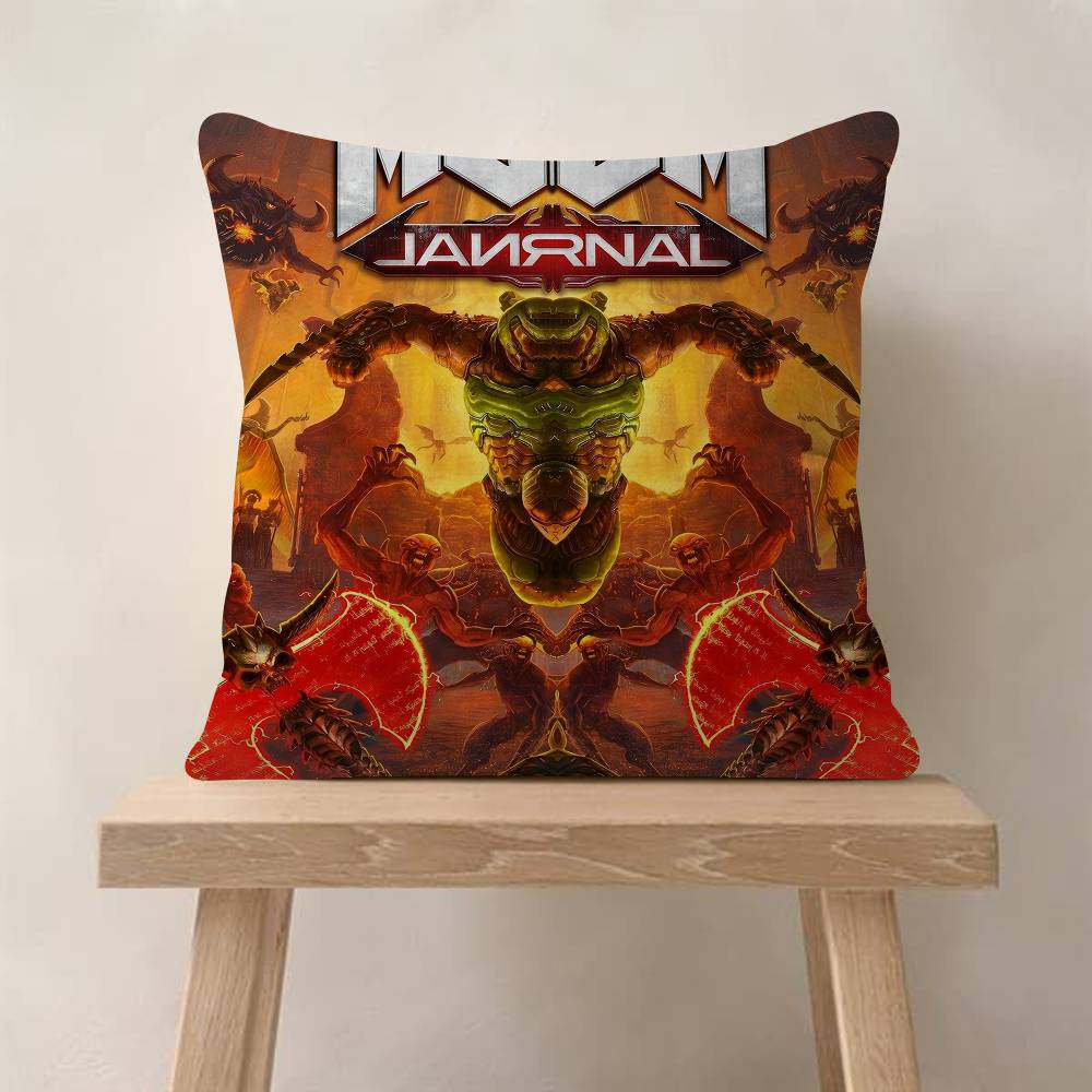 pc Game ADOOMEternal Cushion Cover Inches Farmhouse Decor Home Throw Pillow Covers For Couch Decorations