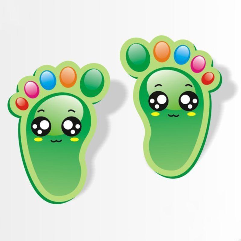 62KD 15 пар детских наклеек на пол, самоклеящиеся наклейки со следами для соблюдения социальной дистанции, для детской спальни, гостиной