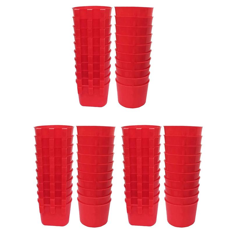 -September 60Pcs Chickens Feeders For Cage,Hanging Chicken Water Feeder Cup, Plastic Birds Feeders Seed Bowl, Chicken Fee