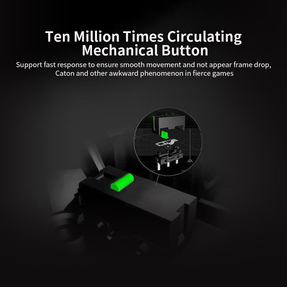 CM 818 Wired Optical Mouse Gaming Mouse 1200DPI USB Gaming Mouse Ergonomic Mouse with Colorful Breathing Light Black