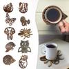 Креативный деревянный коврик для чашки, подарочное украшение стола