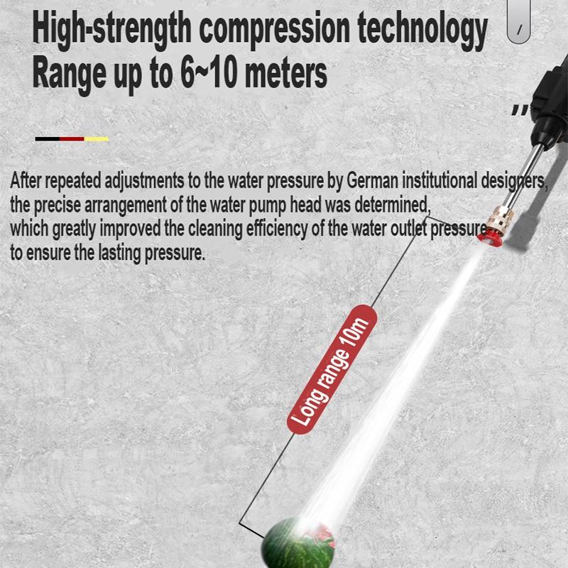 Пистолет для мойки высокого давления 1-30000 мАч, профессиональная машина для мойки автомобилей, подходит для очистки автомобиля, дома и сада