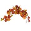 Декоративная искусственная кленовая гирлянда Осенняя гирлянда из листьев Украшение День благодарения Хэллоуин Искусственный клен