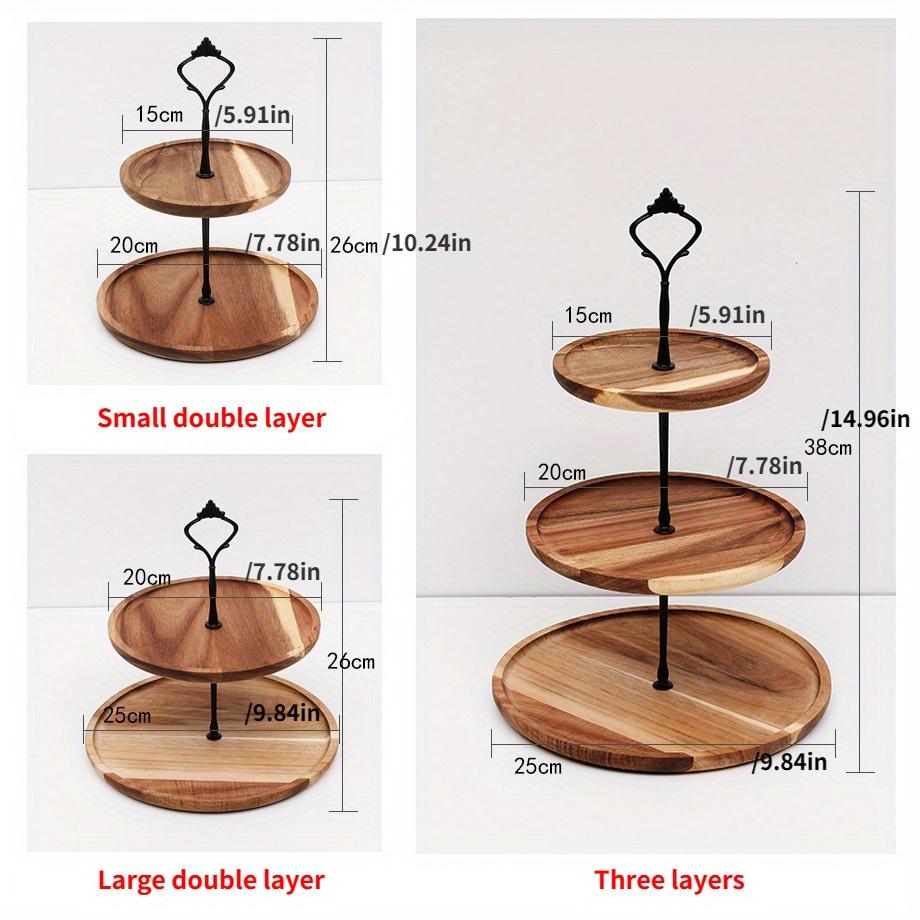 Украшения для десертного стола из цельного дерева, подставка для торта, витрина, тарелка с фруктами, поднос для закусок, многослойная тарелка с фруктами, деревянная полка